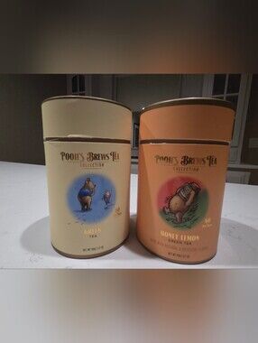 Disney Pooh's Brews Tea Collection Canister Tins (Lot of 2) – Brand New & Sealed